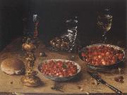Osias Beert Museum national style life with cherries and strawberries in Chinese china shot els Sweden oil painting artist
